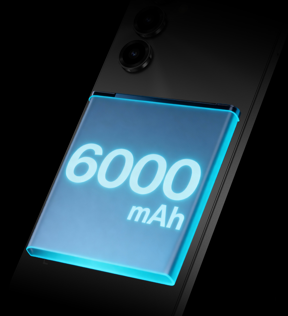 6000mAh* Massive Battery