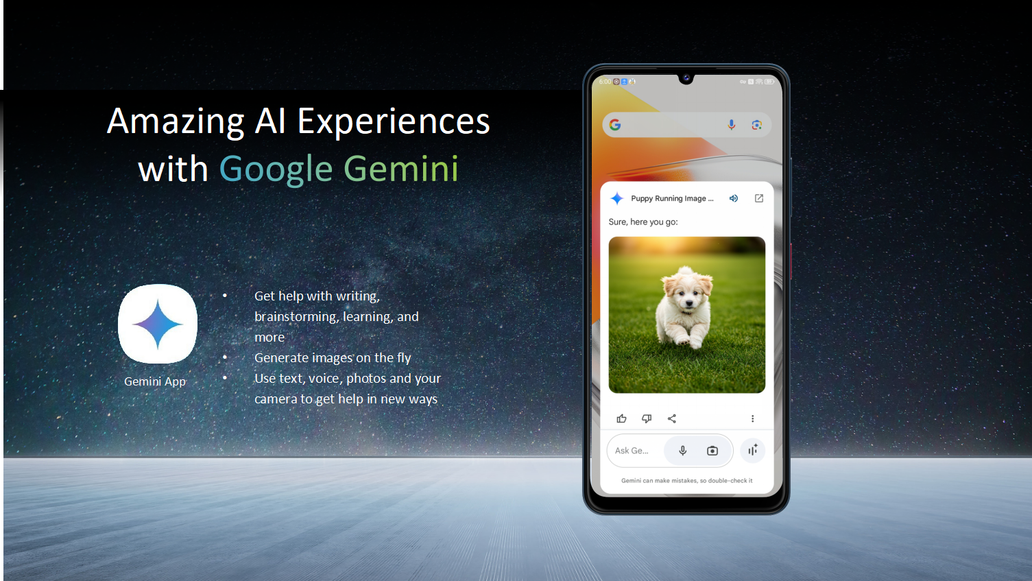 Generate AI images with Gemini via voice
