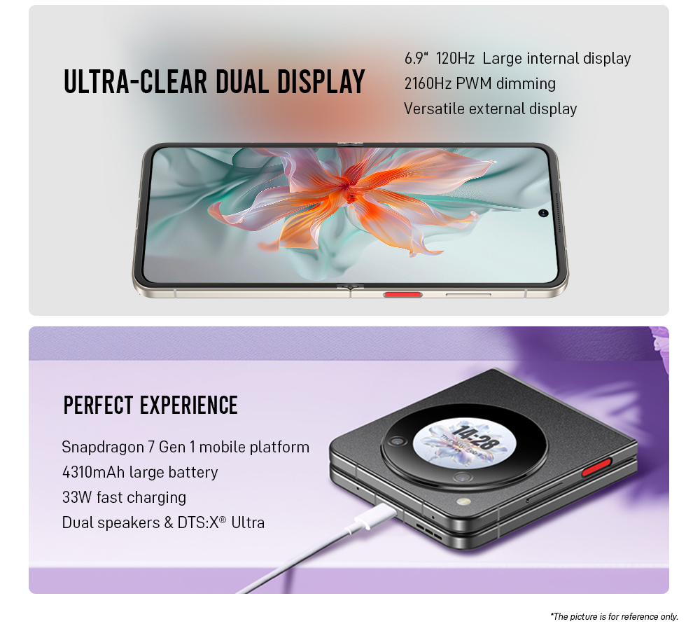 Nubia Flip 5G Dual SIM, 8GB+256GB Phone - Global Version 3