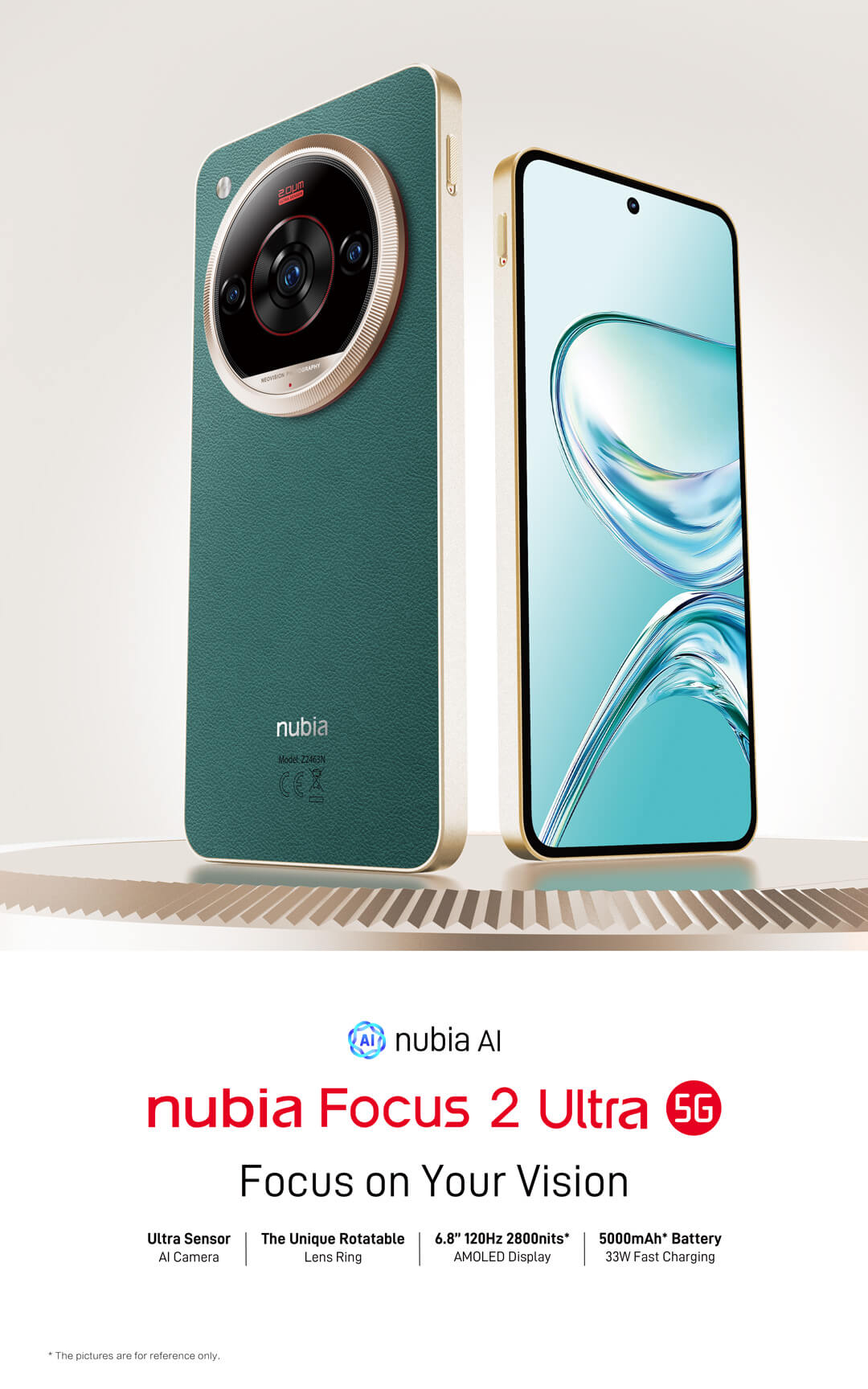 nubia Focus 2 Ultra con lente de anillo giratorio, experiencia única